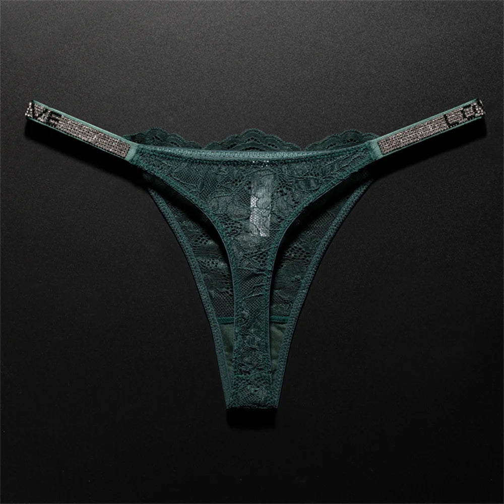 Lace Thong Breathable T-back