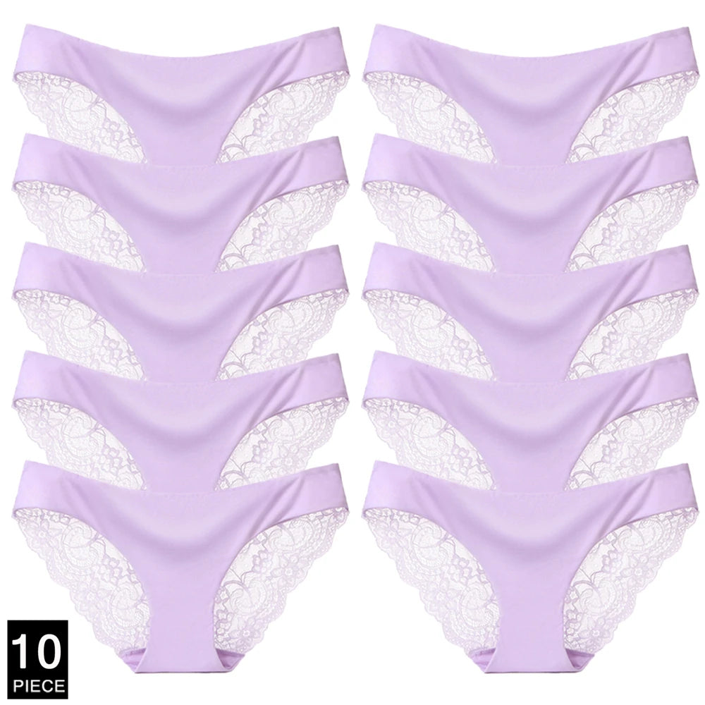 Seamless Lace Bikini Briefs |