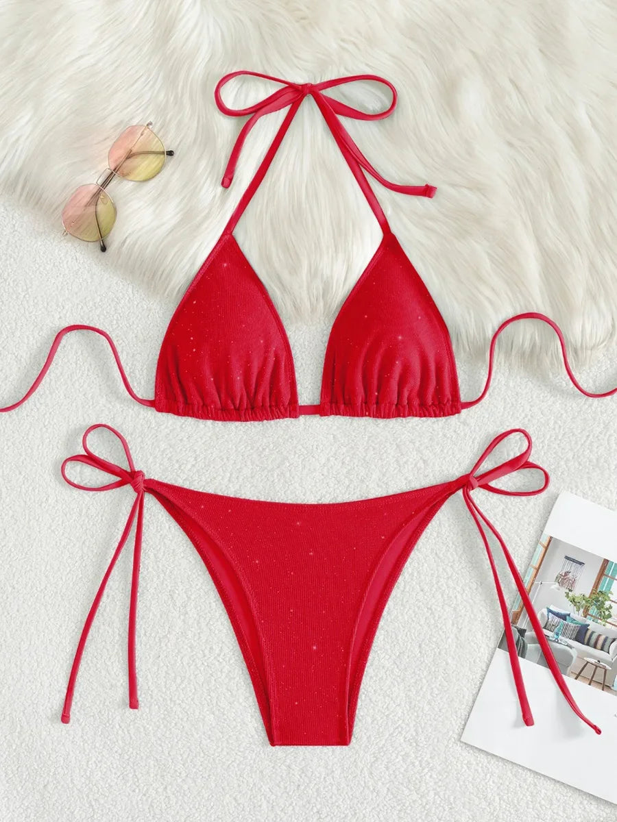 Minimalist Triangle Bikini Ensemble