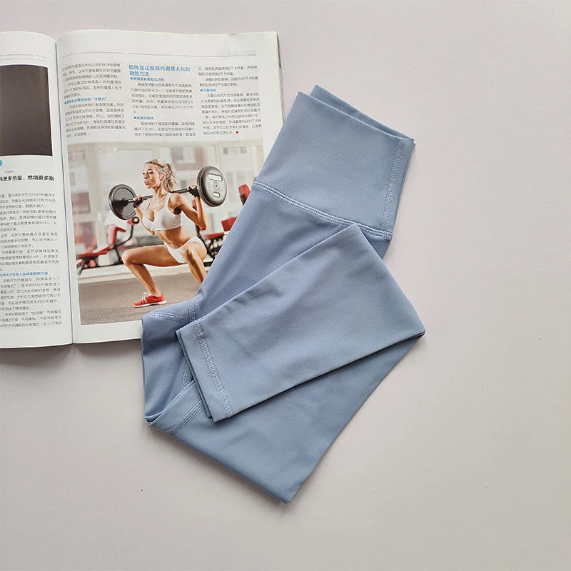 Women’s Nylon Yoga Pants – Full Length, Elastic Waist