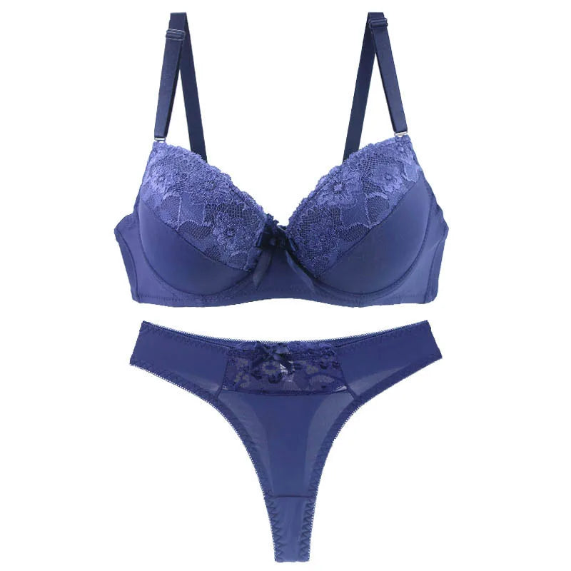 Feminine Lace Bra & Matching Panty Set