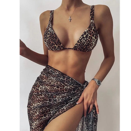 3 Piece  Bikini Set & Beachwear cover up