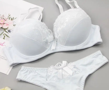 Feminine Lace Bra & Matching Panty Set