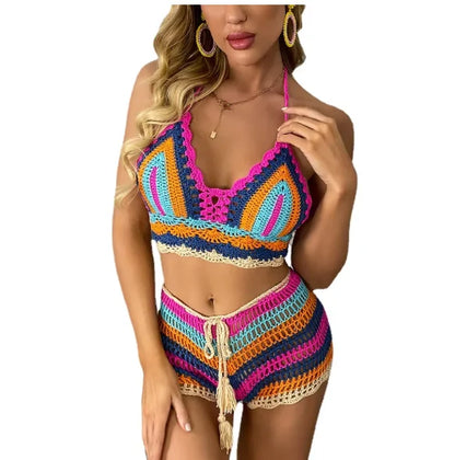 Halter Neck 2-Piece Set – Nylon & Cotton Regular Fit Outfit