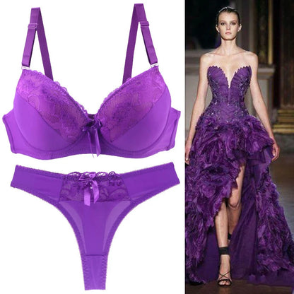 Feminine Lace Bra & Matching Panty Set
