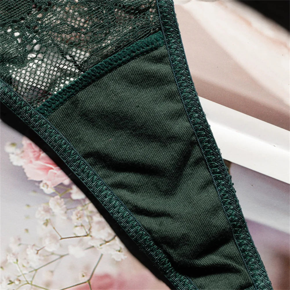 Lace Thong Breathable T-back