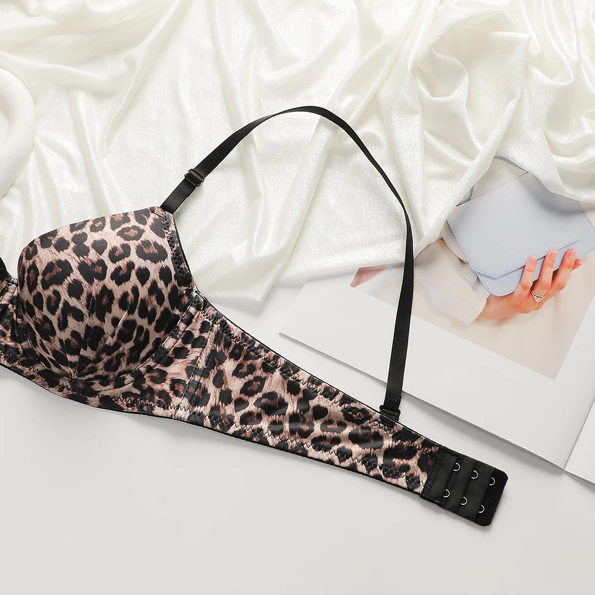 Leopard Print Shaping Bra and Panty Set