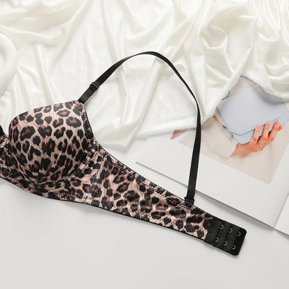 Leopard Print Shaping Bra and Panty Set