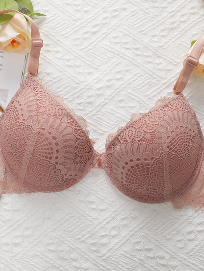 Embroidered Push-Up Bra