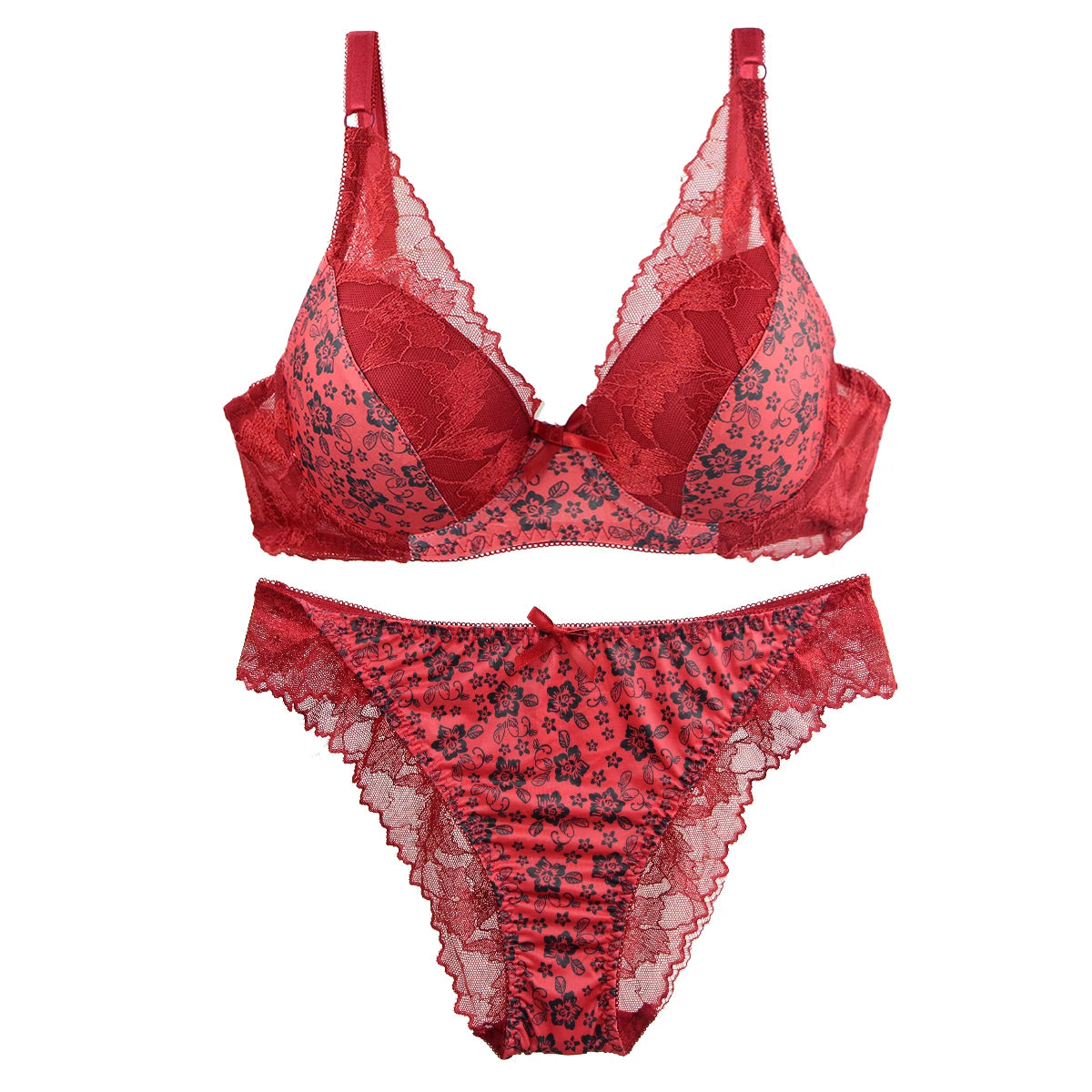 Floral Lace Push-Up Set