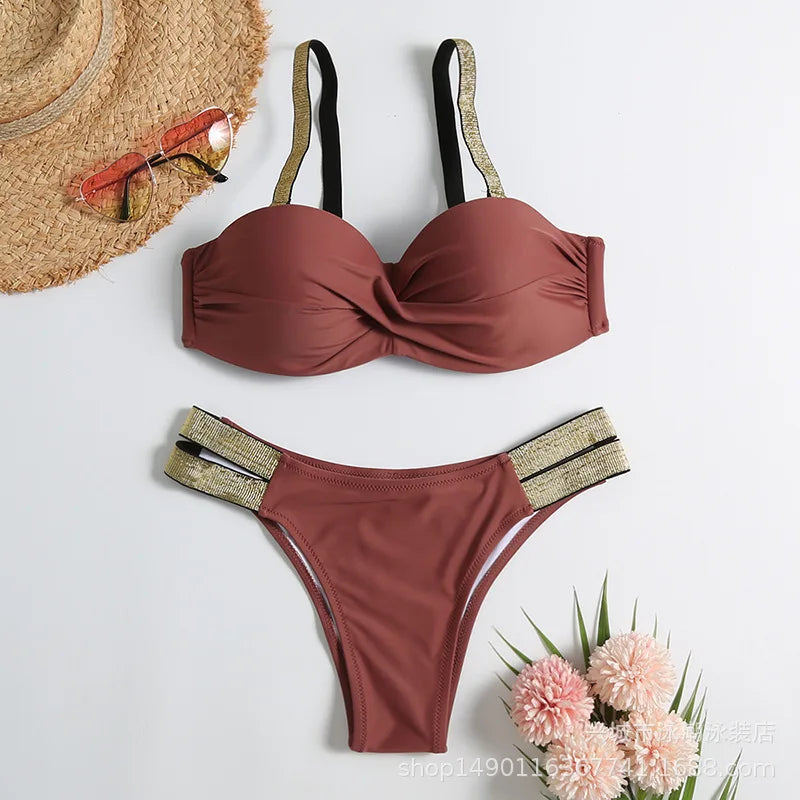 Fashion Strap Detail Bikini Set – Beach wear