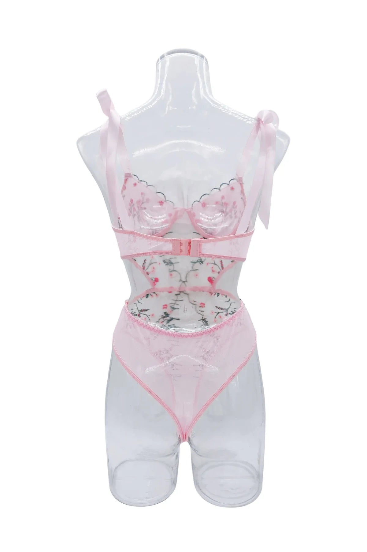 Floral Lace Underwire Bra & Brief Set