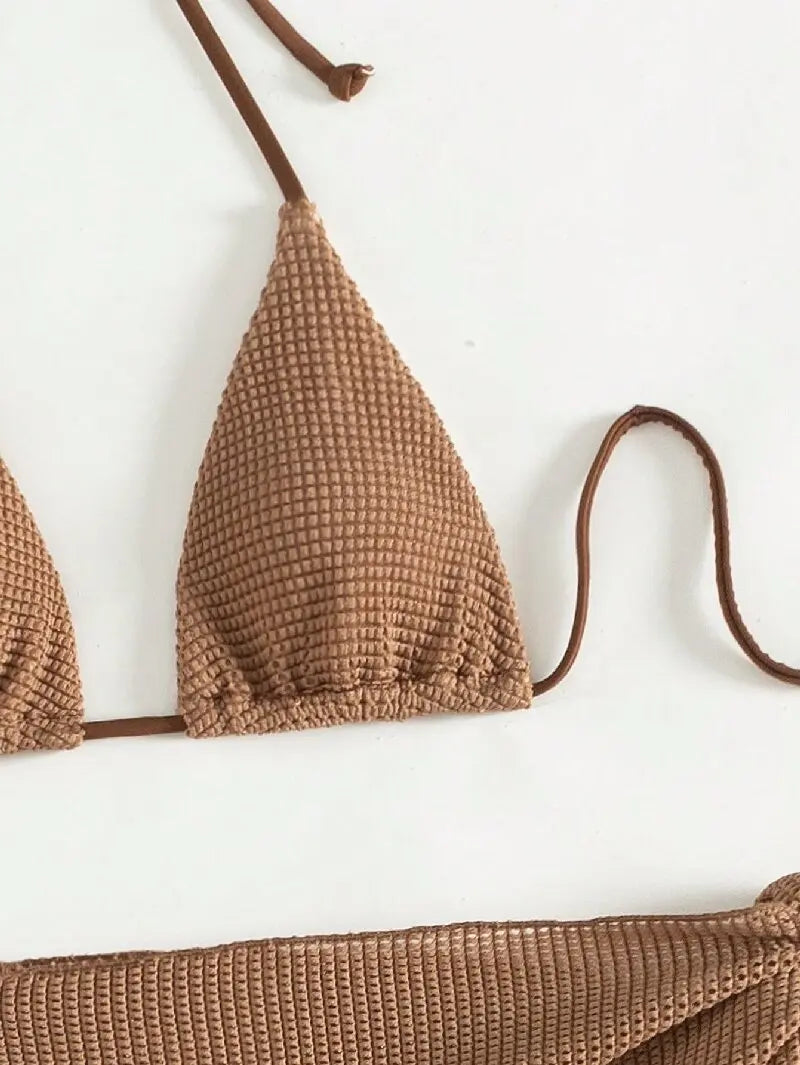 FORM Halter-Neck Three-Piece Swim Set