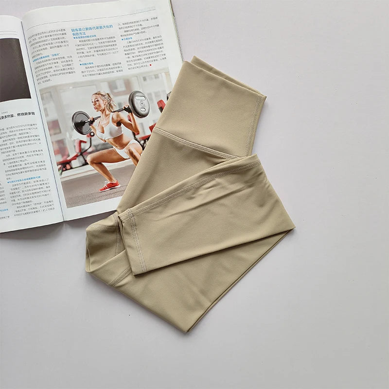 Women’s Nylon Yoga Pants – Full Length, Elastic Waist