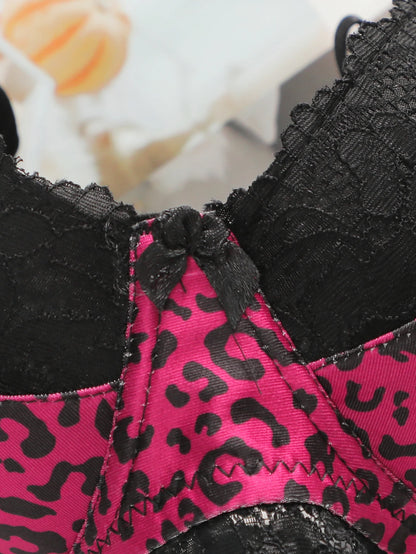 Embroidered Lace Push-Up Bra & Brief Set