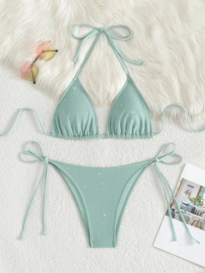 Minimalist Triangle Bikini Ensemble