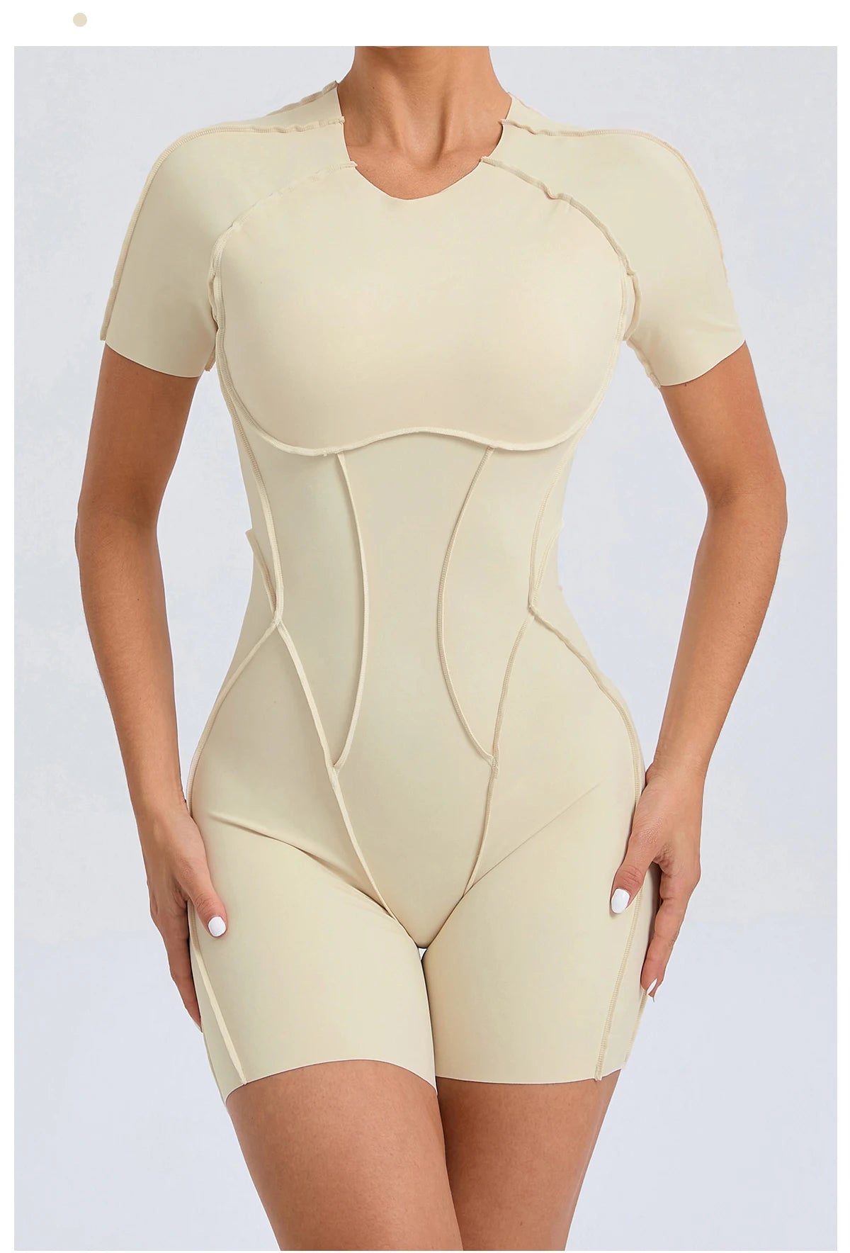 Sculpted Knee-Length Leggings with Elastic Waist