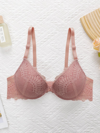 Embroidered Push-Up Bra