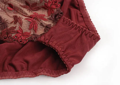 V-Shape Lace Underwire Bra & Brief Set