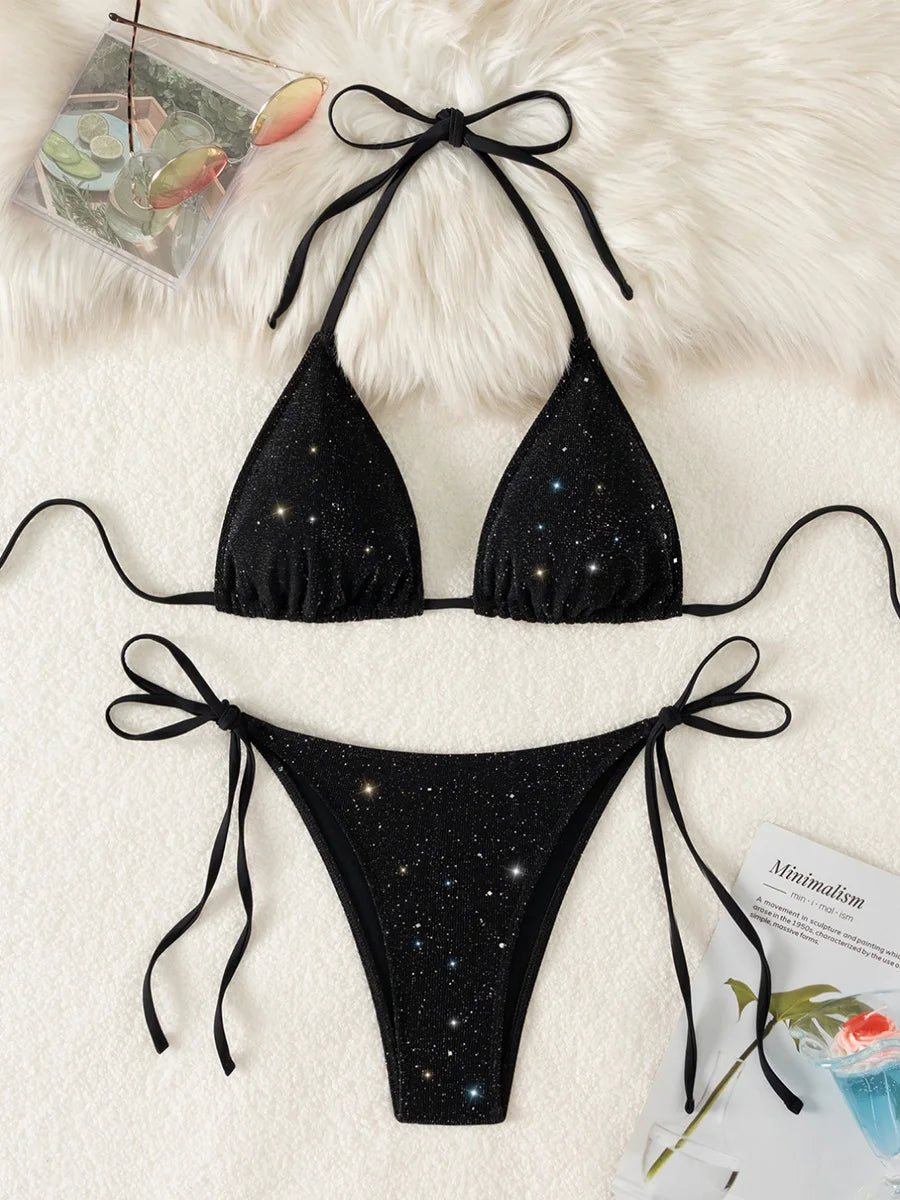 Minimalist Triangle Bikini Ensemble
