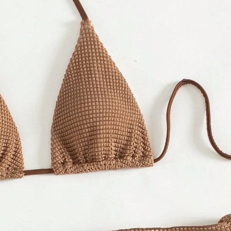 FORM Halter-Neck Three-Piece Swim Set