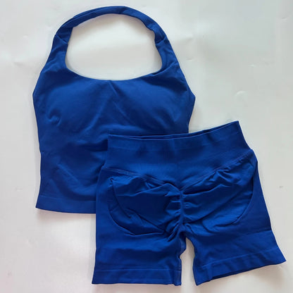 Seamless Stretch Workout Shorts & Tank Top