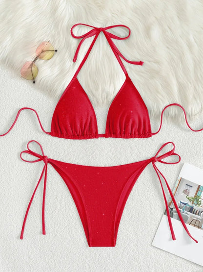 Minimalist Triangle Bikini Ensemble