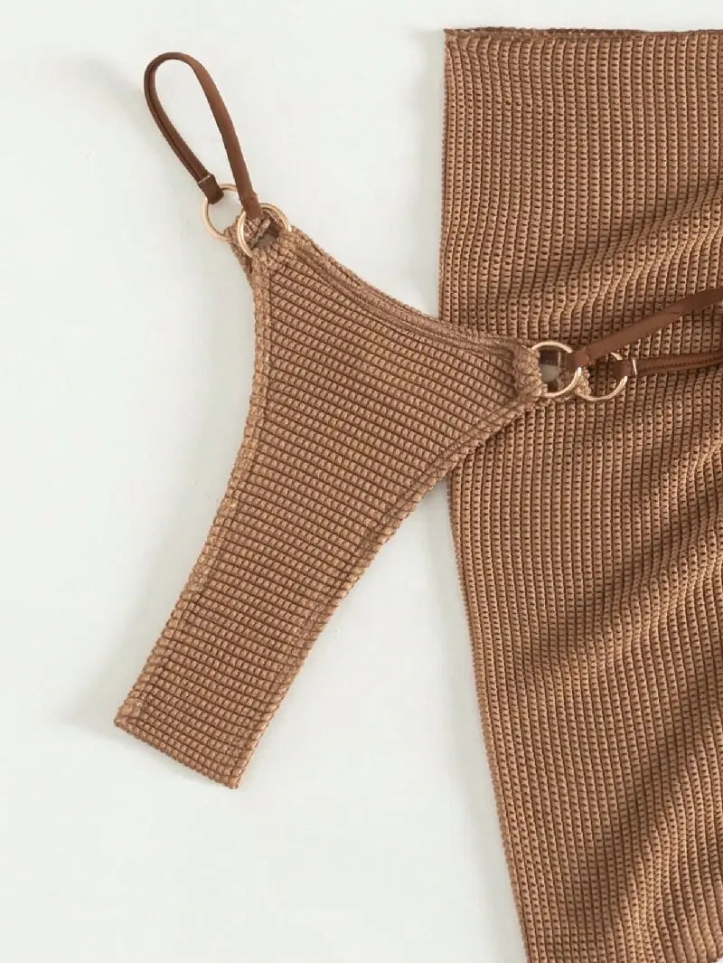 FORM Halter-Neck Three-Piece Swim Set