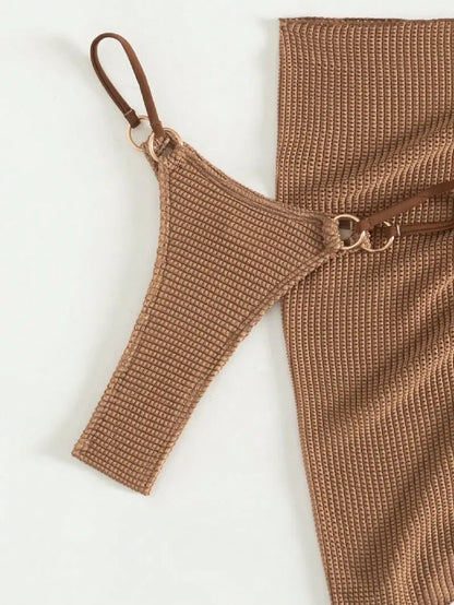 FORM Halter-Neck Three-Piece Swim Set