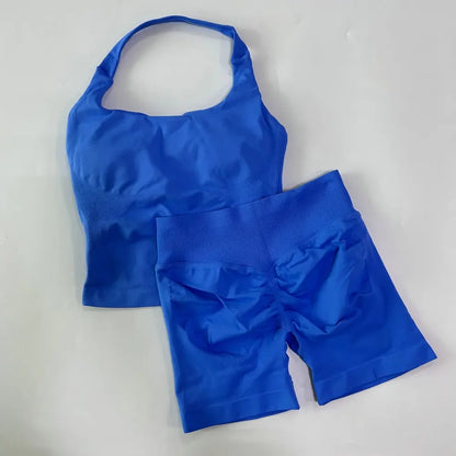 Seamless Stretch Workout Shorts & Tank Top