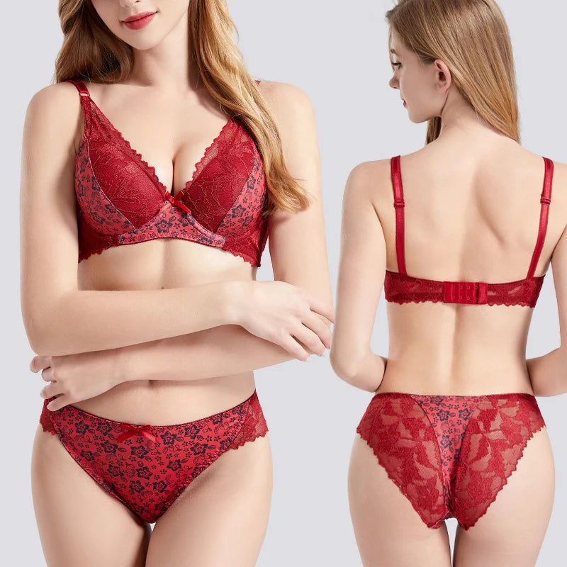 Floral Lace Push-Up Set