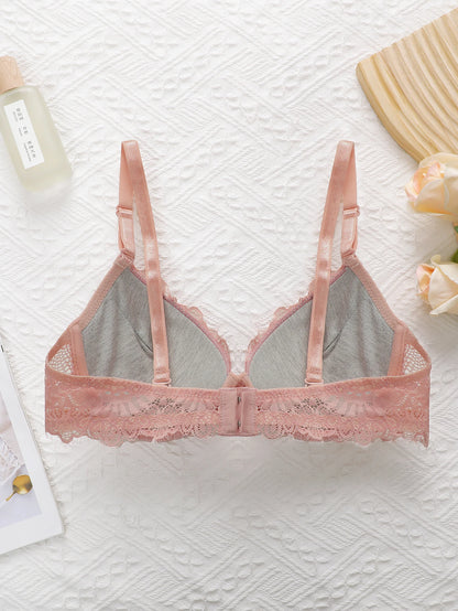 Embroidered Push-Up Bra