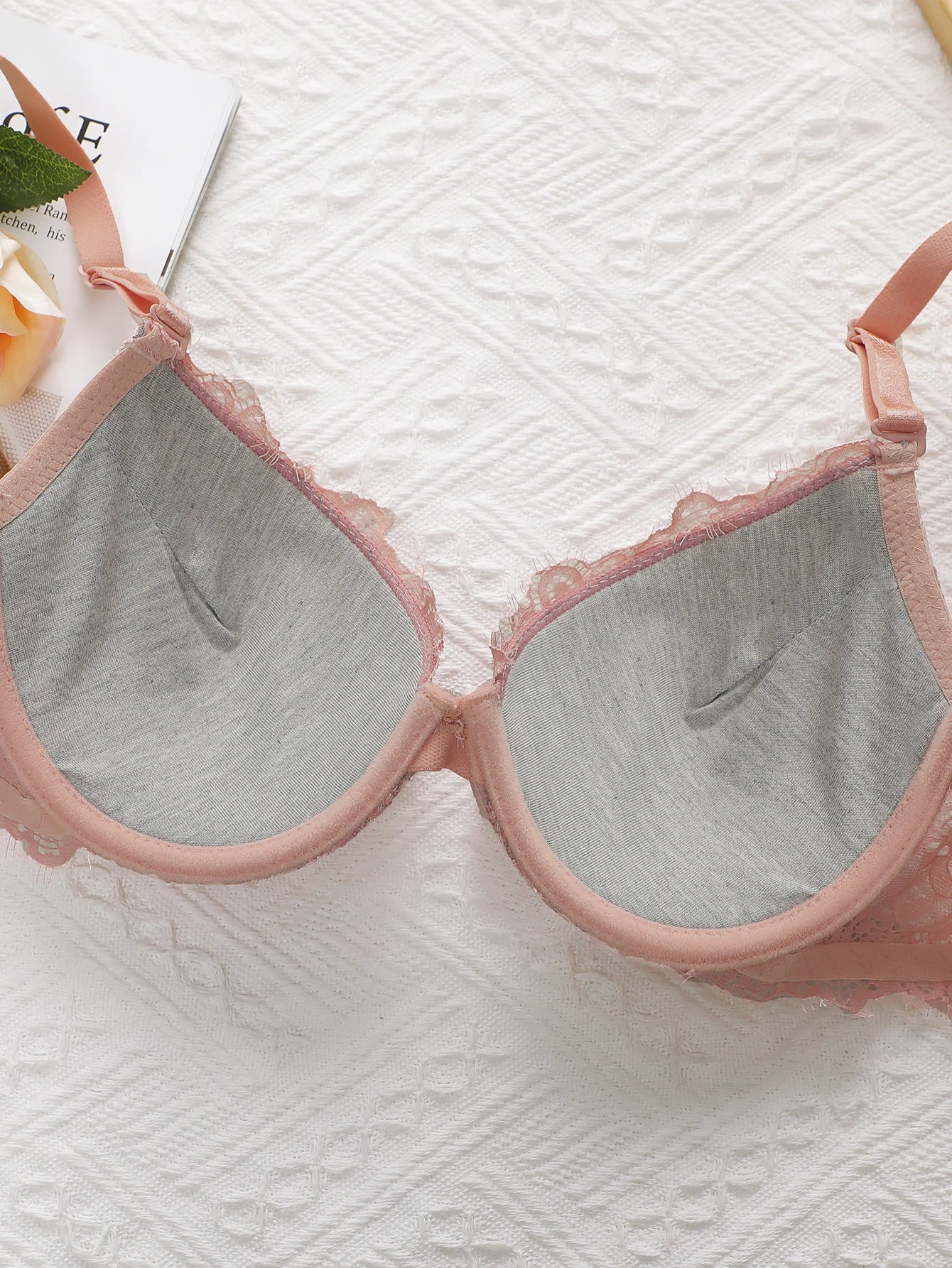 Embroidered Push-Up Bra