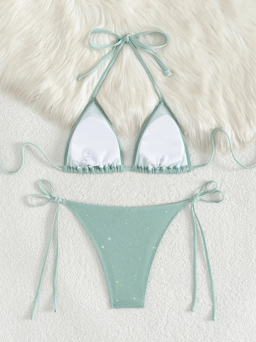 Minimalist Triangle Bikini Ensemble