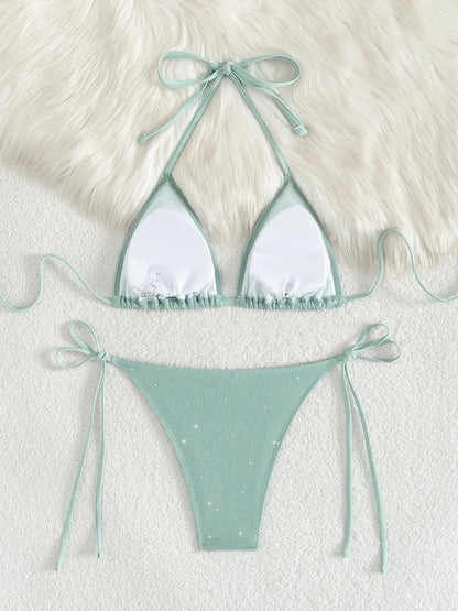 Minimalist Triangle Bikini Ensemble