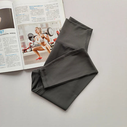 Women’s Nylon Yoga Pants – Full Length, Elastic Waist