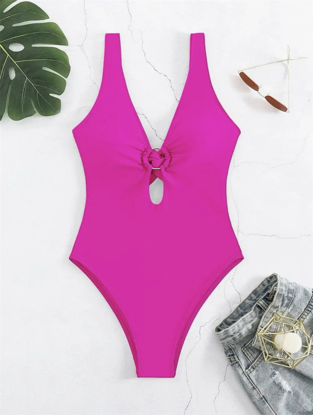 Hollow-Cut Beach Bikini Set