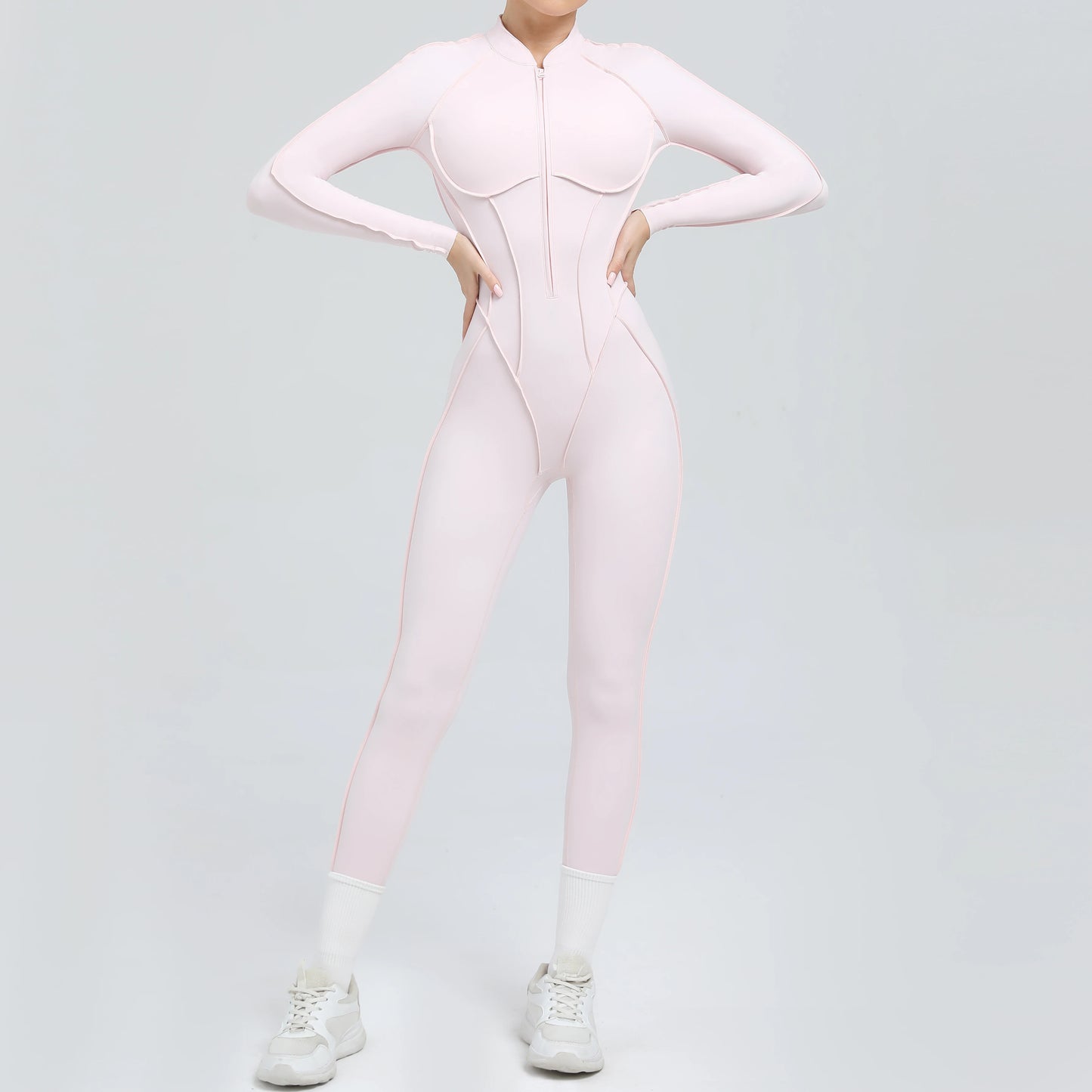 ZEEHOOH Sculpted Full-Length Leggings with Zipper Fly