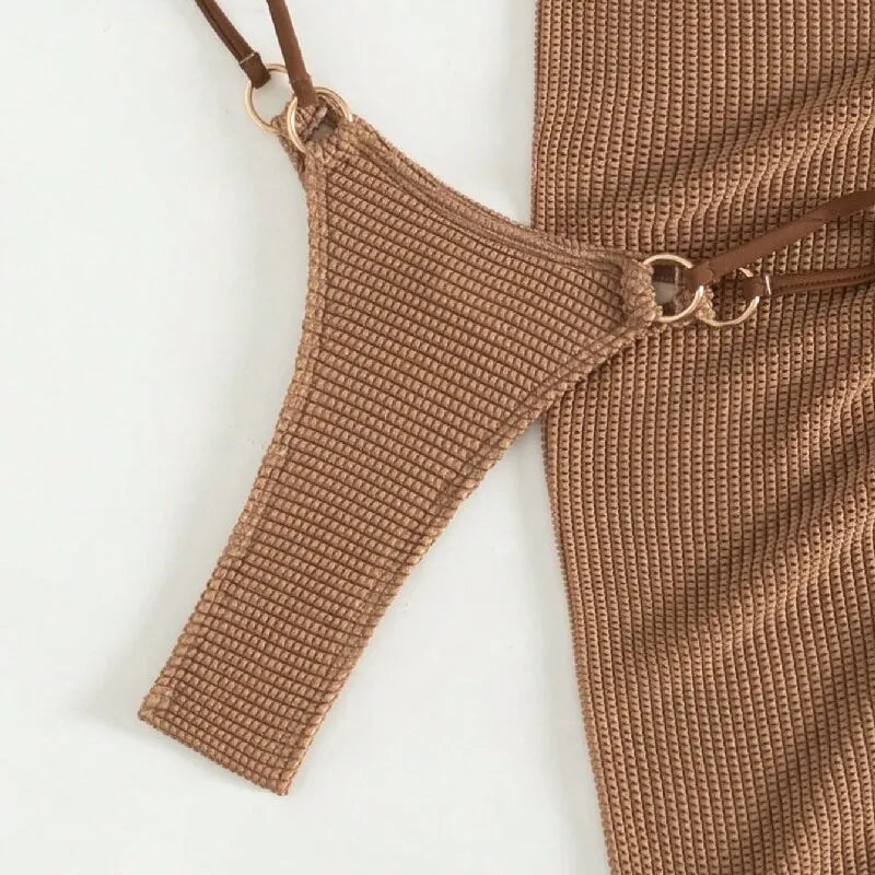 FORM Halter-Neck Three-Piece Swim Set