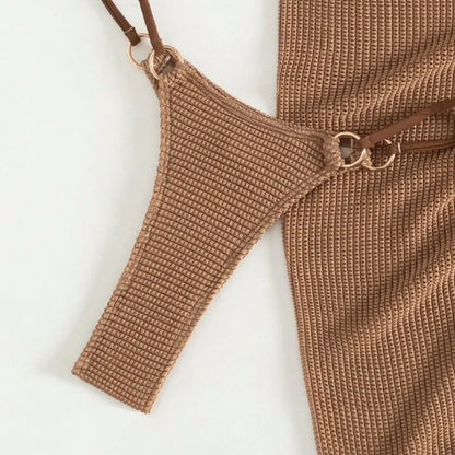FORM Halter-Neck Three-Piece Swim Set