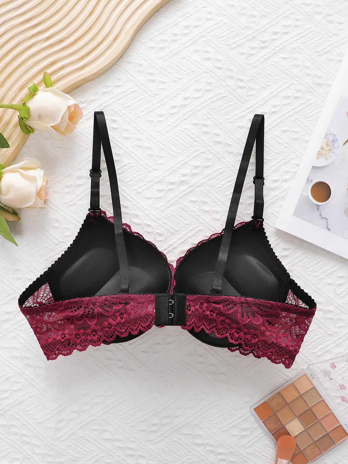 Red Lace Push-Up Underwire Bra & Set