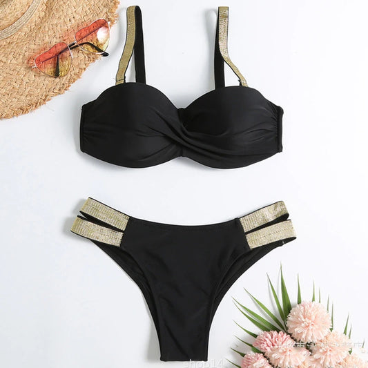 Fashion Strap Detail Bikini Set – Beach wear