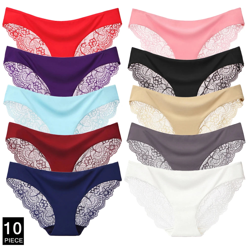 Seamless Lace Bikini Briefs |