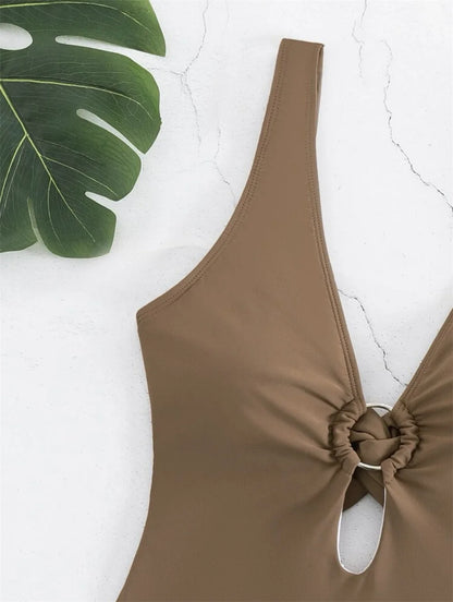 Hollow-Cut Beach Bikini Set